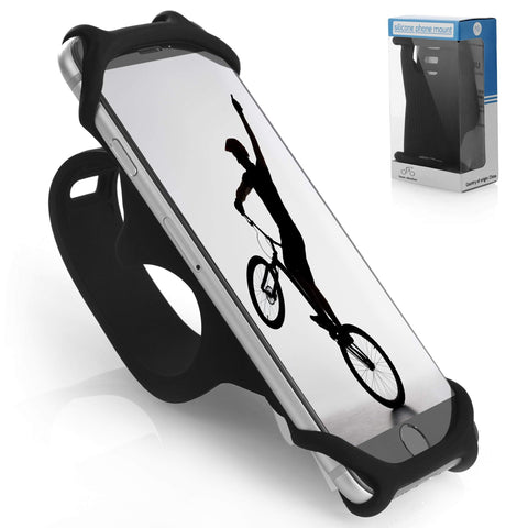 Silico Premium Bike Phone Mount - Comes in 2 Sizes - Fits 99% of Smartphones: iPhone 12 Pro, X, 8, 7, 6, 5, Samsung Series and More