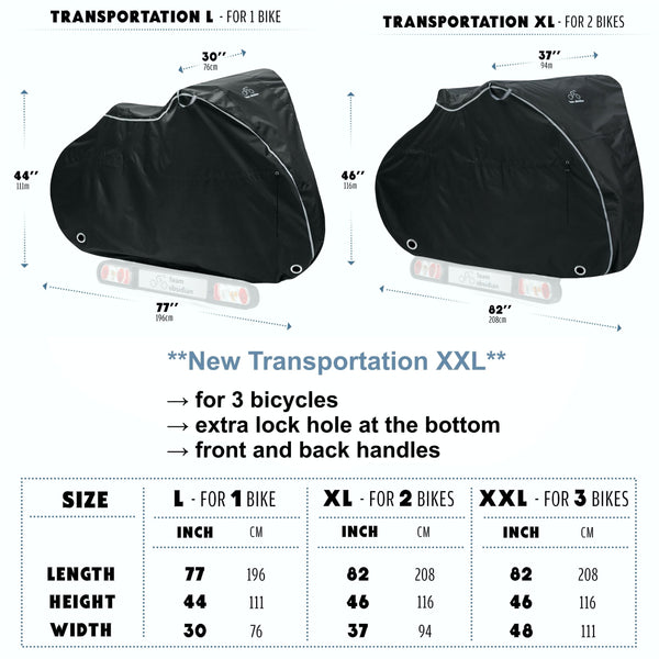 New Transportation Bike Cover - Size XXL: For 3 bikes