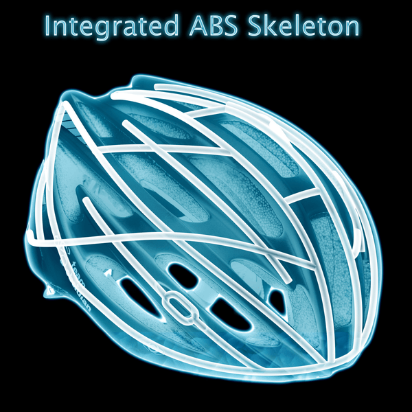 Airflow Bike Helmet with Reinforcing Skeleton (White)